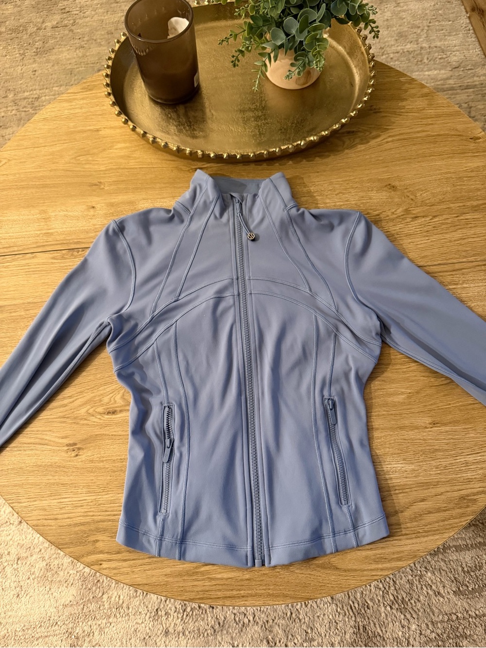 lululemon athletica light blue define jacket CROPPED